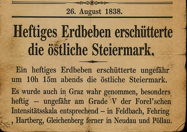 Bereits im 17 Jhd. erschütterten erdbeben auch die Südost-Steiermark. | Foto: Fotomontage: W. Preitler