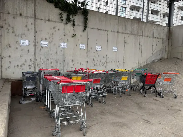 Einkaufswagen verschiedener Supermärkte warten geduldig auf die Abholung. Sie wurden entwendet – wie Tausende ihrer Artgenossen. | Foto: Nathanael Peterlini/MeinBezirk