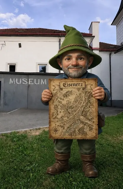 Beim ersten GPS-basierten Outdoor-Escape-Game von „Hunor“ führt der virtuelle Bergzwerg "Flint" durch die Eisenerzer Stadtgeschichte. | Foto: Hunor/KI