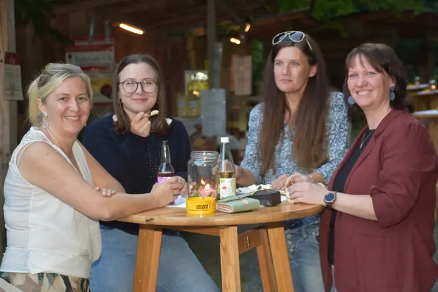Pubquiz, das große Sommerquiz, begeiserte zum Abschluss des Pabneukirchner Kultursommers in den Holzwelten Pabneukirchen. Die Helferinnen.  | Foto: Zinterhof