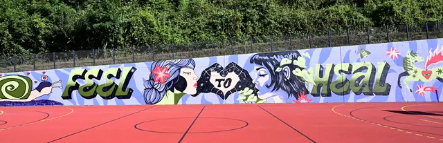 Urban Art Amstetten 2026, Kirchenstraße 16 (hinter Pfarrhof) | Foto: Hans-Peter Kriener