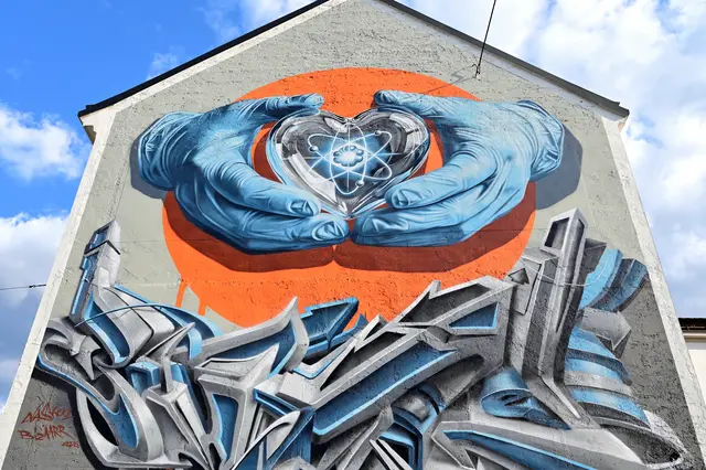 Urban Art Amstetten 2026, Bahnhofstraße 3 | Foto: Hans-Peter Kriener