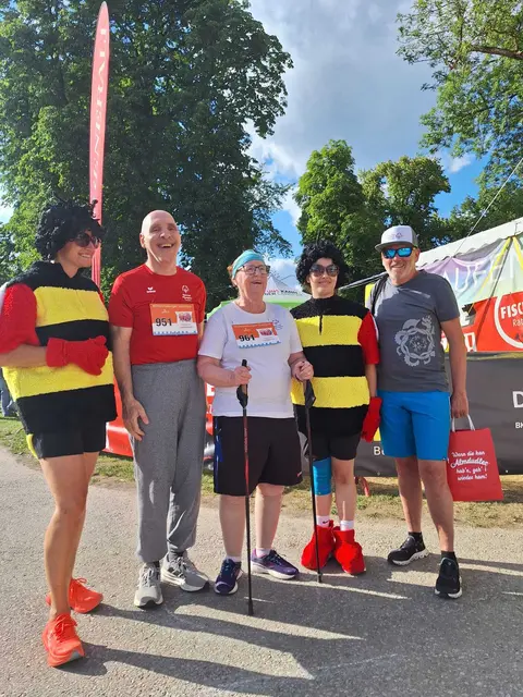Große Freude beim ersten integrativen Laufbewerb im Stadtpark. | Foto: Christian Schöberl