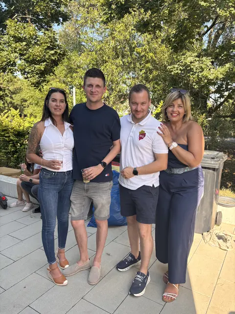 Besuch von Bezirksgeschäftsführerin Stefanie Fürst, Vizebürgermeister Jürgen Lehrner aus Marz, Manuela Etzelstorfer aus Bad Sauerbrunn mit Vizebürgermeister Michael Strass. | Foto: SPÖ Antau