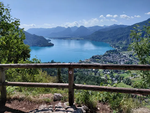 Blick vom Plombergstein auf den Wolfgangsee  | Foto: H.Bachinger