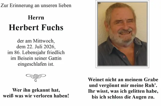 Herbert Fuchs | Foto: Bestatter