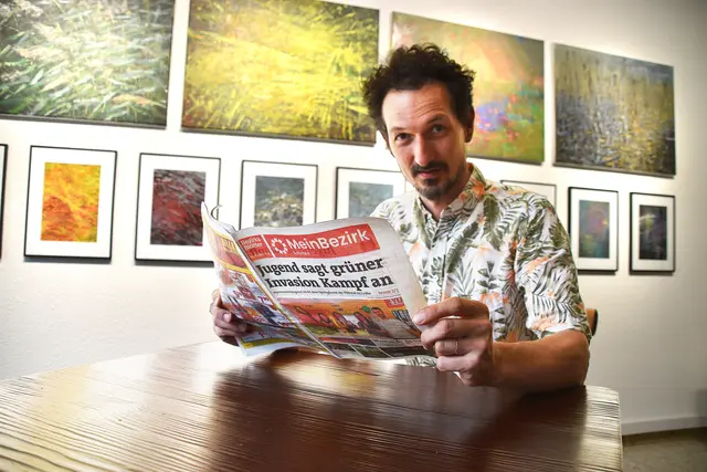 Vize-Bürgermeister Joseph Hofmarcher von der BürgerInnenliste für Umwelt und Gemeinwohl Scheibbs (BUGS) informiert sich als MeinBezirk-Leser. | Foto: Roland Mayr/MeinBezirk Scheibbs