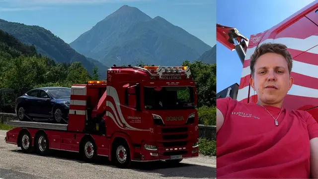 Marc nimmt mit seinem Abschlepp-Lkw teil, den er am Tag davor noch einmal auf Hochglanz bringen wird. | Foto: Privat