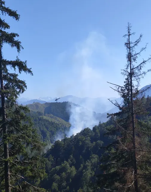 Aufgrund des felsigen Geländes gestaltet sich die Brandbekämpfung schwierig. | Foto: ZOOM.TIROL