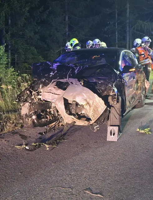 Ein 19-Jähriger kam in Sölden mit seinem Pkw von der Venter Straße ab und touchierte mehrere Bäume. | Foto: ZOOM.TIROL