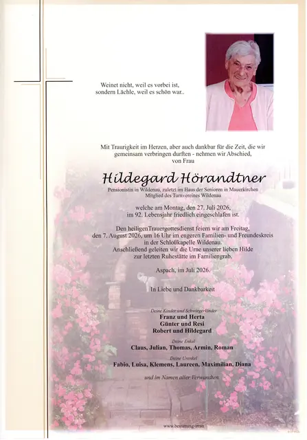 Hildegard Hörandtner | Foto: Bestatter