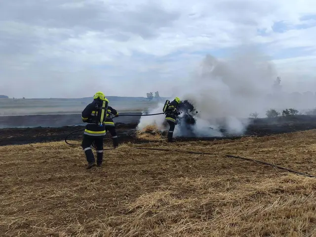 Feuerwehrkräfte im Löscheinsatz | Foto: FF Vitis