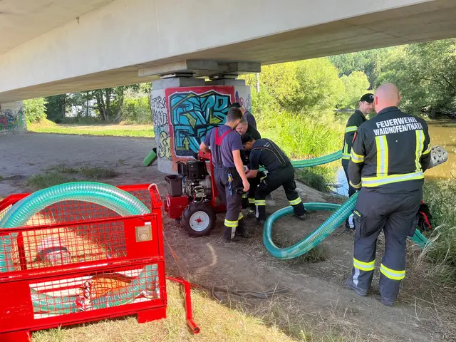 1. Testlauf der neuen Pumpe | Foto: FF Waidhofen/Thaya