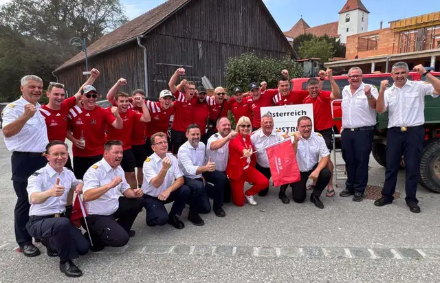 Am Sonntag gab es einen festlichen Empfang mit hochkarätigen Gartulanten für die Weltrekordgruppe in Johannesberg. | Foto: FF Johannesberg und NÖLFV