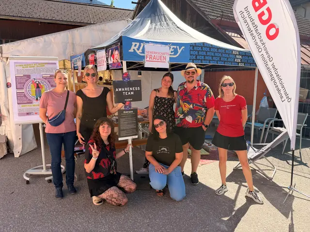 Eine Aktion der ÖGB-Frauen Gmunden vom vergangenen Wochenende beim Kunstmue Festival. | Foto: ÖGB Gmunden