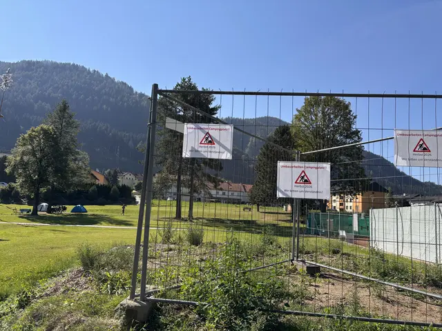 Am Campingplatz wird im Herbst umgebaut.
