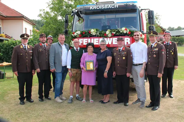 Beim Dorffest der FF Kroisbach stand heuer ein ganz besonderer Höhepunkt an. Am 26. Juli, wurde das neue Hilfeleistungsfahrzeug, HLF 1000, offiziell in den Dienst gestellt. | Foto: FF Kroisbach