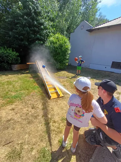 Einsatz am Strahlrohr wurde geübt. | Foto: arbes