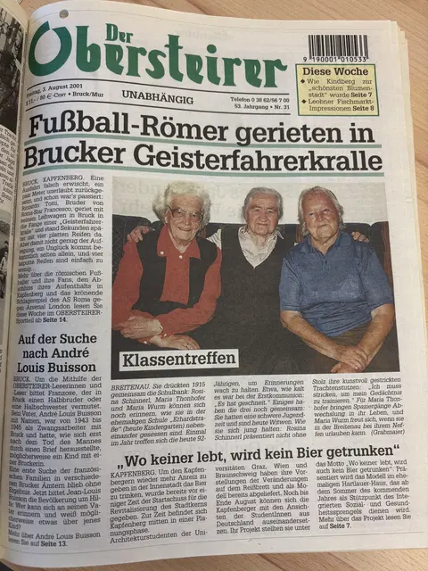 Der neue Obersteirer, Ausgabe vom 3. August 2001. | Foto: MeinBezirk