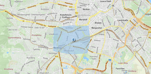 Dieser Bereich ist von der AT-Alertmeldung betroffen. | Foto: Screenshot RTR