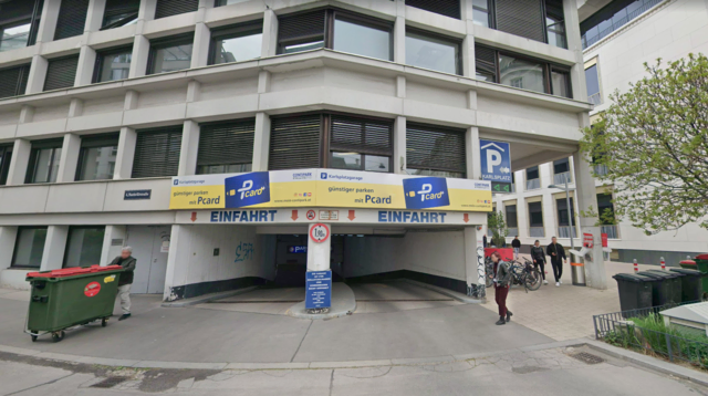 Der Eingang zur Parkgarage. Diese wird nun von Best in Parking und der städtischen Wipark gemeinsam betrieben. | Foto: Google Maps/Screenshot
