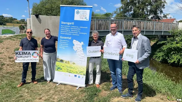 V. l.: Bernhard Berger (Klima- und Umwelt-Ausschuss Gallneukirchen), Martina Birngruber, Sepp Wall-Strasser, Christoph Meisinger und Leopold Eder. | Foto: Stadtgemeinde Gallneukirchen