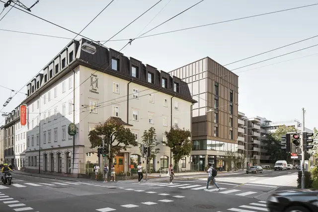 Hotel &amp; Wohnen Am Hirschengrün, Dietrich Untertrifaller, LP architektur | Foto: Albrecht Schnabel
