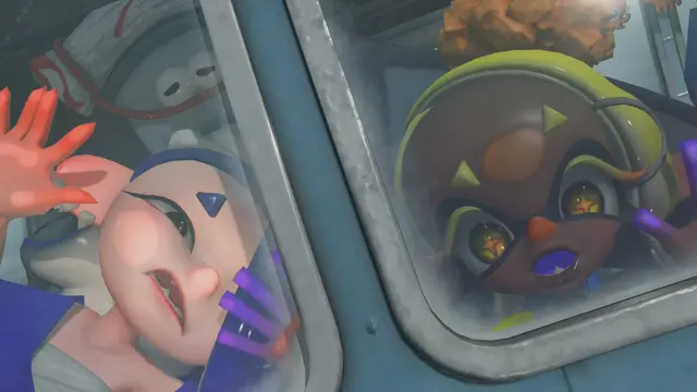 Am Anfang des Spiels stürzt der Hubschrauber des Surimi-Syndicate mit euch als Piloten ab. | Foto: Nintendo