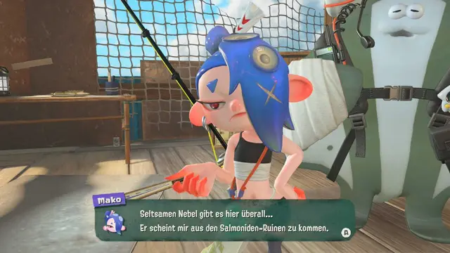 Die Story führt in die Ruinen der Salmoniden und beleuchtet die Hintergründe der Splatoon-Wiedersacher. | Foto: Nintendo