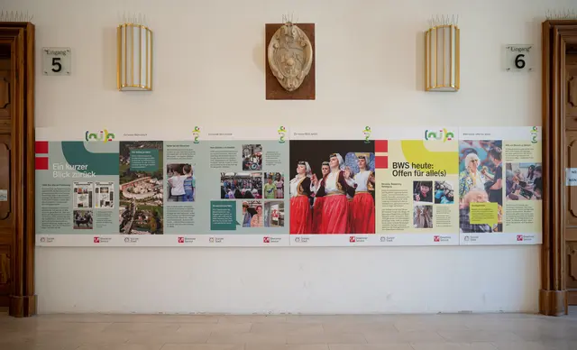 Die Ausstellung unter dem Titel „Vom Bewohnerservice zum Stadtteilzentrum – Herkunft, Gegenwart und Zukunft der Sozialen Stadt“ kann ab sofort in der Wolf-Dietrich-Halle besucht werden. | Foto: Stadt Salzburg/Alexander Killer