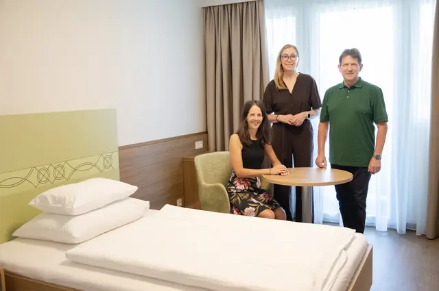 Geschäftsführerin Viktoria Magenschab, Sonja Schuster (Leitung Qualitätsmanagement) und Günter Reich (Leitung Technik) | Foto: Moorheilbad Harbach