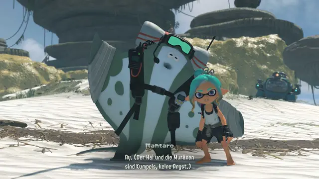Gemeinsam mit dem Surimi Syndicate geht es in Splatoon Raiders auf die Spiralit Inseln.  | Foto: Nintendo