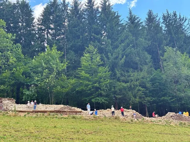 Die Arbeiten an der alten Wehrmauer erfolgten mit den Mitteln, die bei ihrer Errichtung zur Verfügung standen. Ein europäisches Denkmalschutzprojekt machte die Sanierung möglich - und die Architekturstudenten lernten bei Peter Meder die alte Handwerkskunst des Kalklöschens.  | Foto: Braunendal