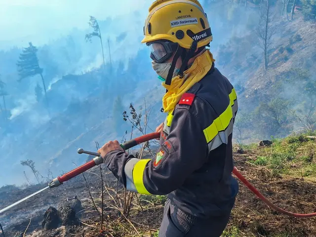 Auch Waldbrandzüge aus anderen Bezirken wurden zum Waldbrand in Graz-Umgebung angefordert. | Foto: Stadtfeuerwehr Weiz
