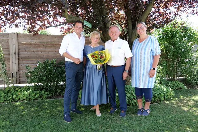 Bgm. Bernhard Heinl, Johanna Irene und Dascha Hagl, GR Sylvia Aichinger
 | Foto: Marktgemeinde Michelhausen