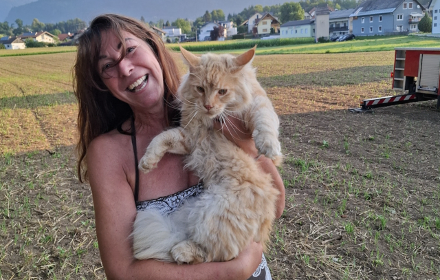 Der kleine Ausreißer "Loki" konnte rasch aus seiner misslichen Lage gerettet und wohlbehalten der glücklichen Besitzerin übergeben werden. | Foto: HFW Villach