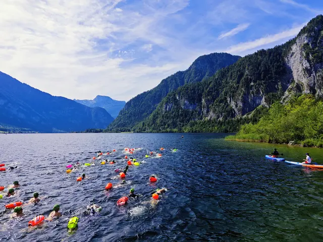 Rund 180 Schwimmer:innen gingen beim 15. Hallstättersee Schwimm-Marathon an den Start. | Foto: ÖWR Goisern
