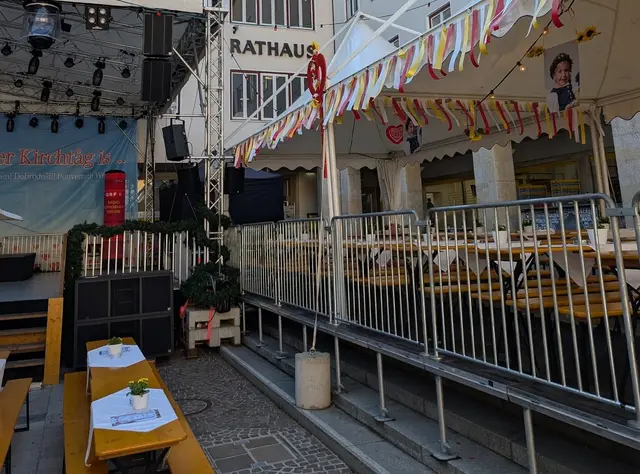 Räumung des Kirchtaggeländes