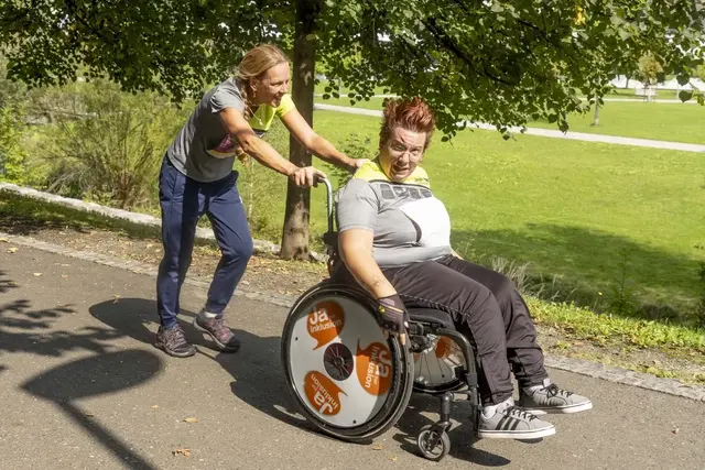 Inklusion ist angesagt, jeder kann beim LE-Laufevent im Nordic-Walking-Bewerb mitmachen. | Foto: Klaus Pressberger