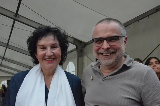 Irene Heisz mit ihrem wortkünstelnden Mann Wilfried Schatz. | Foto: Schletterer