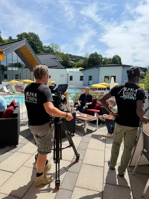 Dreharbeiten in der Heiltherme in Bad Vigaun. | Foto: Bad Vigaun