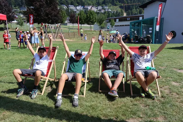 Martin, Sebastian, Simon, und Christian genossen die ORF Radio Tirol Sommerfrische in Fritzens. | Foto: Kendlbacher