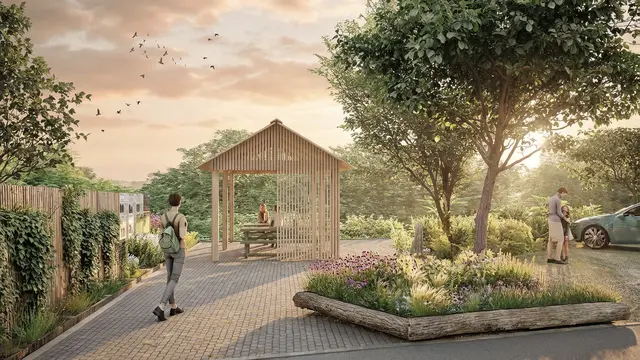 Die Visualisierung der fertigen Ortseinfahrt. | Foto: syntax architektur