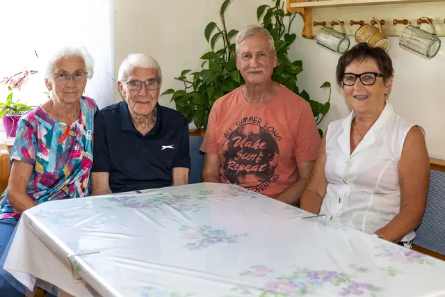 Das Jubelpaar Gertrude und Horst Mayer mit Franz Schelm und Christine Armberger | Foto: PV Groß Siegharts