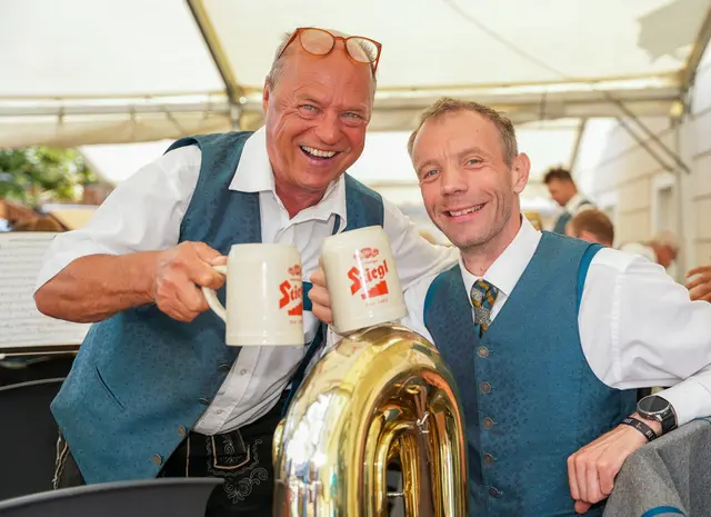 Josef Rexeisen und Peter Zöchling von der Bürgermusik Zell am See.