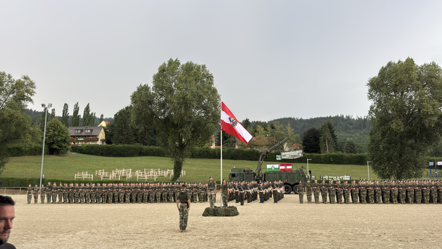 Am Abend der feierliche Höhepunkt mit der Angelobung von 164 Rekruten.