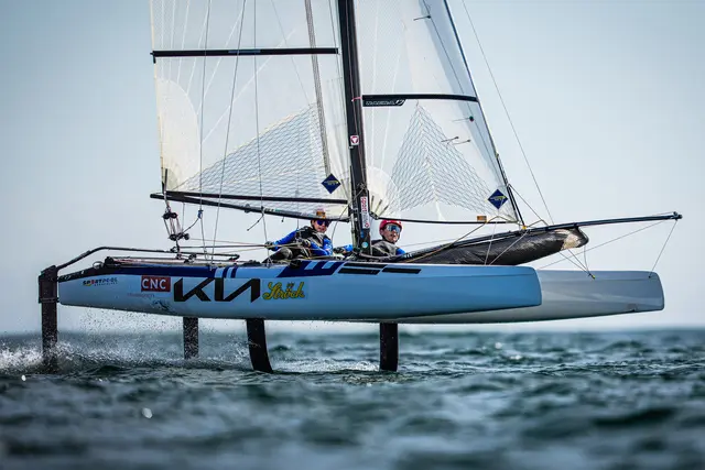 Seit über einer Woche trainieren das 49er-Team Prettner/Flachberger sowie die beiden Nacra-17-Crews Farese/Zöchling und Haberl/Stamminger vor Los Angeles.  | Foto: OeSV/Dominik Matesa
