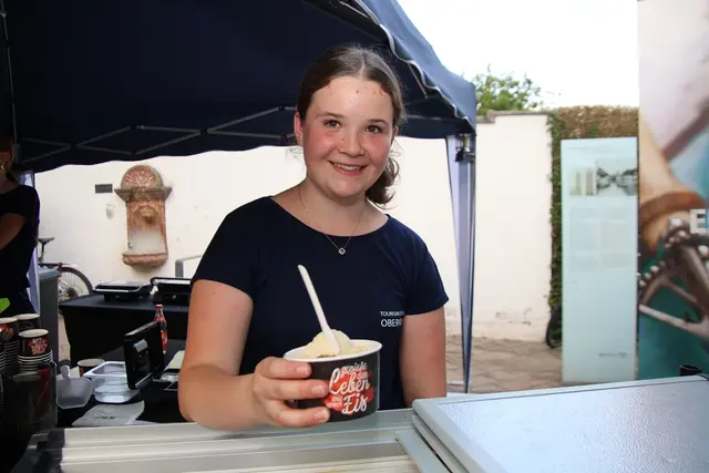 Bei Emelie gibt es Bio-Eis eines ansässigen Unternehmens.