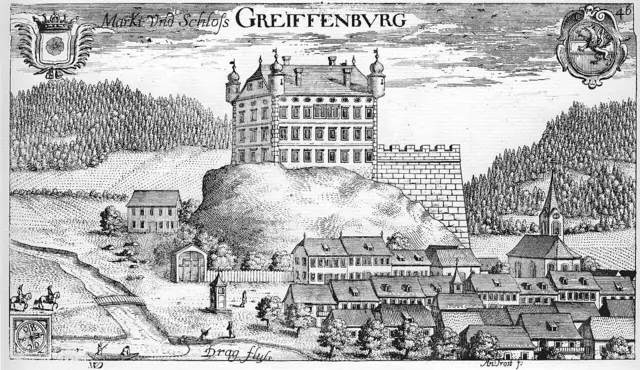 Das heiß umkämpfte Schloss Greifenburg im Jahre 1680 nach Johann Weichard von Valvasor | Foto: WikiMedia Commons