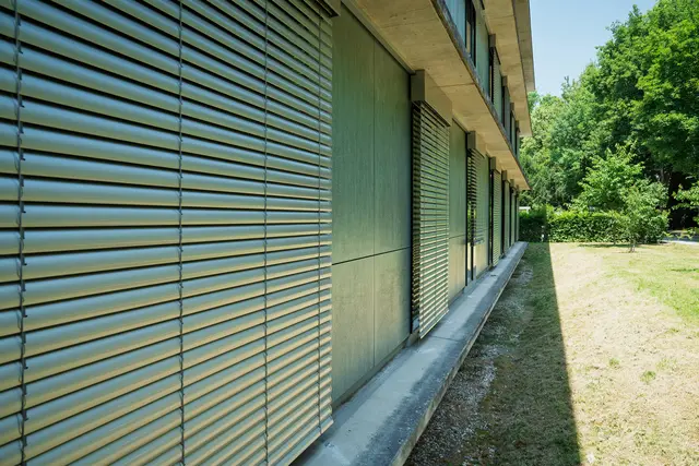 Die Stadt Salzburg hat das Gebäude mit Außenjalousien ausgestattet. Im Herbst werden zwei zusätzliche Bäume von den Stadtgärten gepflanzt. | Foto: Stadt Salzburg/Alexander Killer
